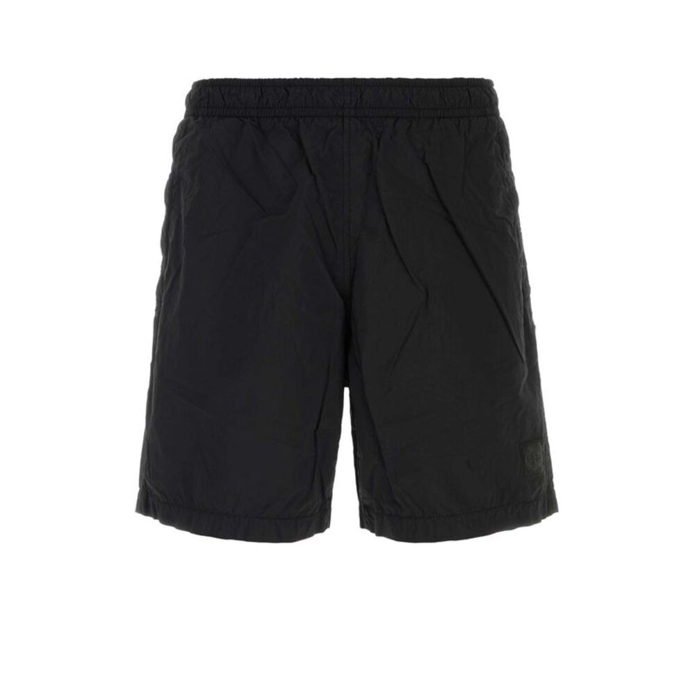 Stone Island Men Black Nylon Bermuda Shorts
